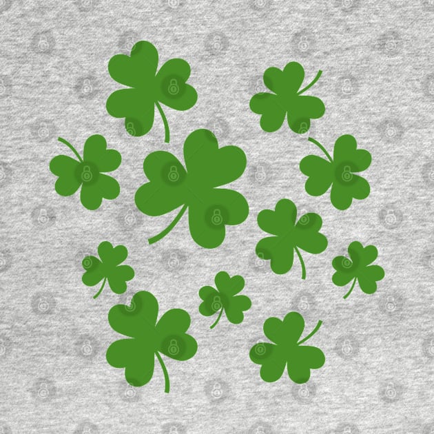 St Patrick's Day Shamrock Clover Pattern by BirdAtWork